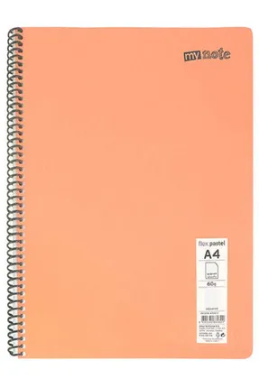 A4/40yp/Çizgili%20Spralli%20Defter-Pastel%20Renkler-Mynote