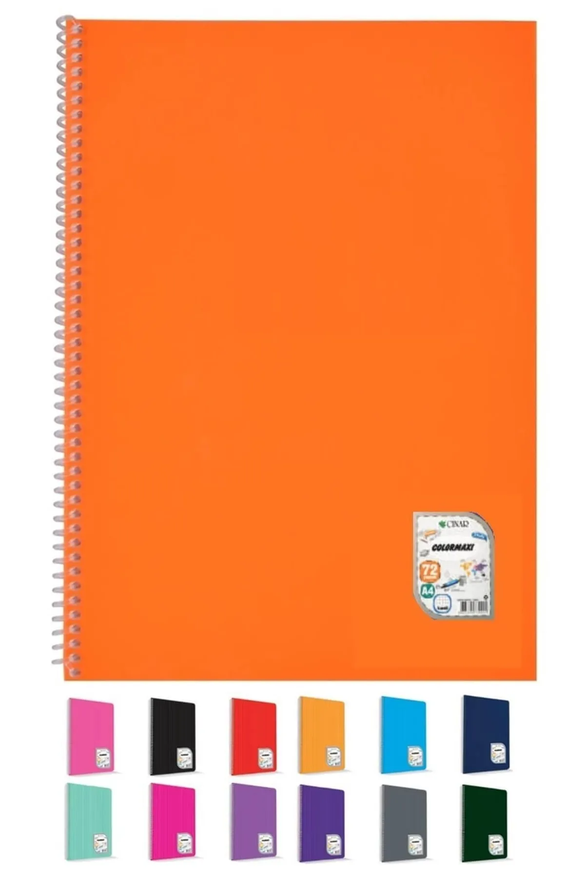 A5-72/Çizgisiz%20﻿Spralli%20Defter-Colormaxi-Çınar