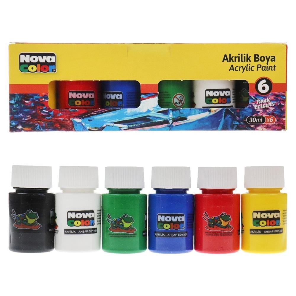 6%20Renk%20Akrilik%20Boya-30ml.-NC180-Nova%20Color