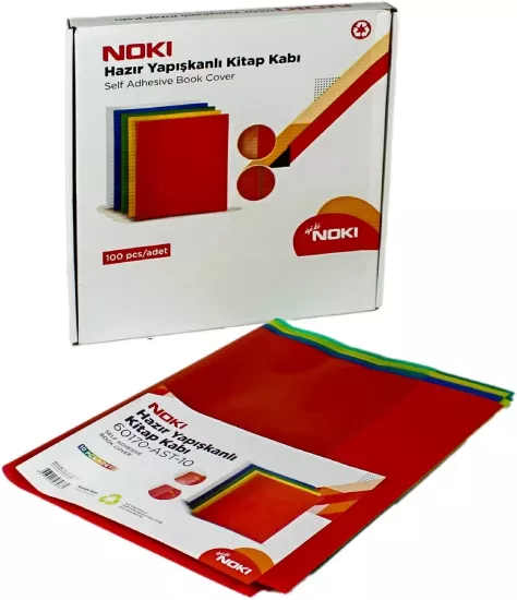 Hazır Yapışkanlı Kitap Cildi-10 Renk-Noki (1Paket Fiyatıdır)