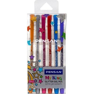 Myking Simli 6 Renk Glitter Gel Pen-Pensan