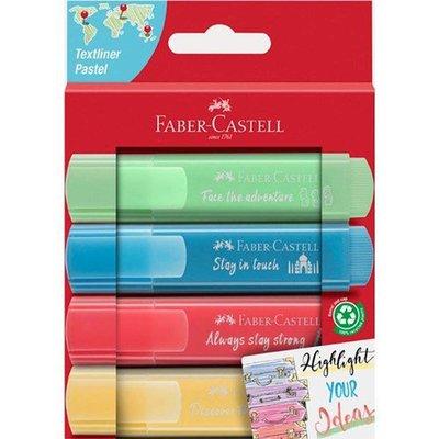 Fosforlu Kalem Seti 4’lü Pastel Renkler-254625-Faber Castel