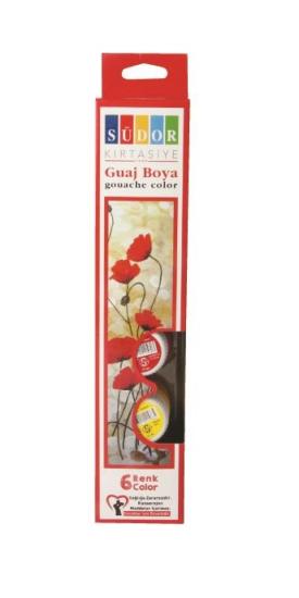 6 Renk Guaj Boya-20ml.-SD521-Südor