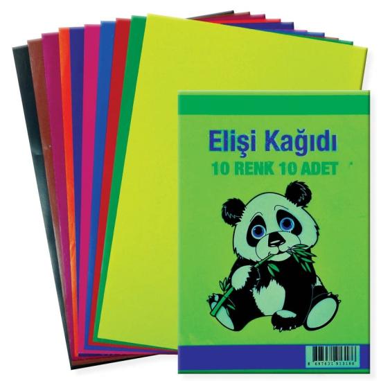 Elişi Kağıdı 10’lu Paket Karışık Renkler-Defne