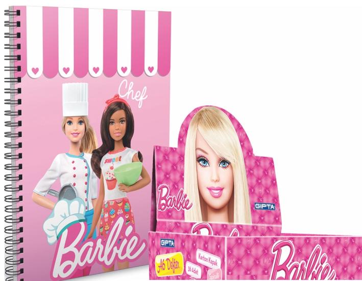 Barbie Spralli Not Defteri-Karışık Desenli-A6-Gıpta (1Adet Fiyatıdır)