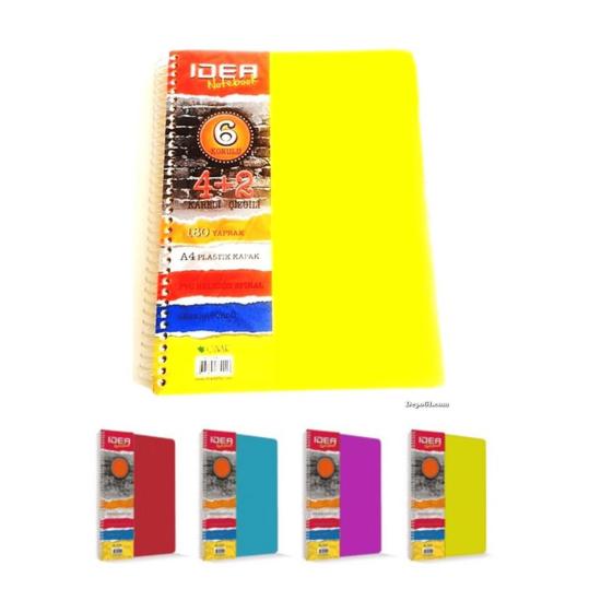 İdea 6 Konulu-Ayraçlı Bölmeli Defter-4+2-180yp.-63001-Çınar