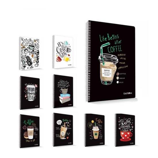 Coffee Sert Kapaklı 17x24 Spralli Defter 120/Kareli-Uninote-Çınar (1Adet Fiyatıdır)