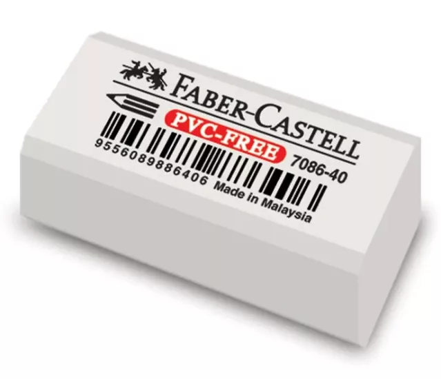 BEYAZ SİLGİ-ŞEFFAF KAPLI-40’LI-188672-FABER CASTEL