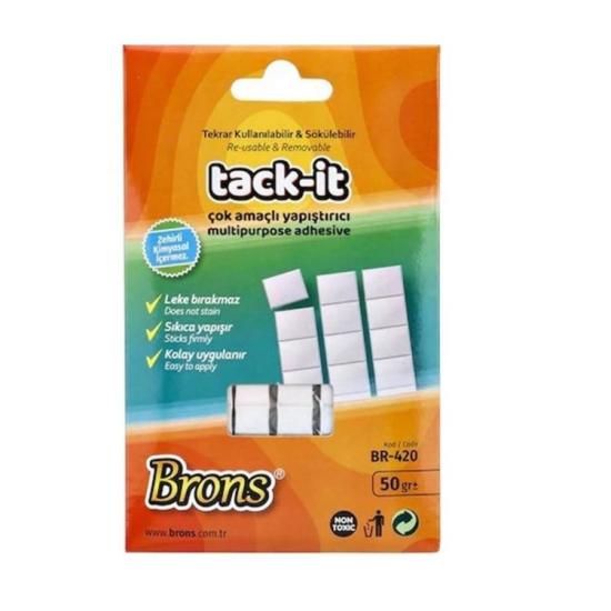 Tack-İt Sakız Yapıştırıcı-50gr.-Beyaz-Brons