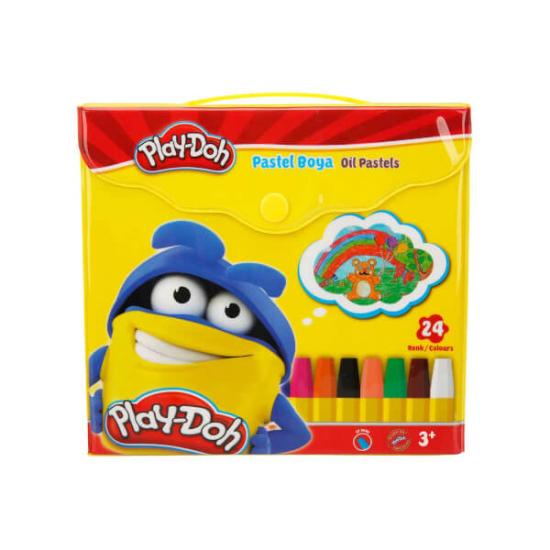 24 Renk Çantalı Pastel Boya -PA007-Playdoh