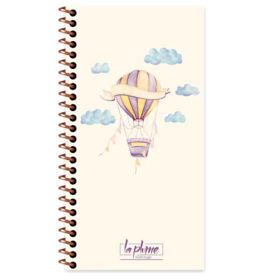 La Plume Ballons-10x19-80/Çizgisiz-Spralli Defter-Keskin