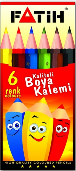 6 Renk Kuru Boya-Yarım Boy-33006-Fatih