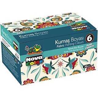 6 Renk Kumaş Boya-30ml.-NC188-Nova Color