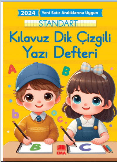 Şeritli Klavuz Çizgili Yazı Defteri-Küçük Boy-Ema