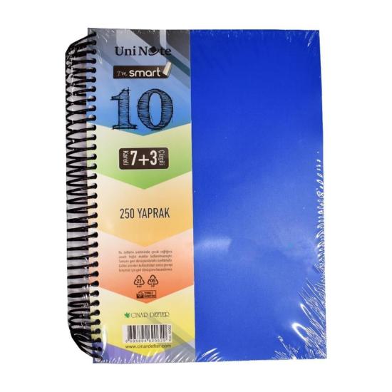 Smart 10 Konulu-Ayraçlı Bölmeli Defter-7+3-250yp.-62062-Çınar